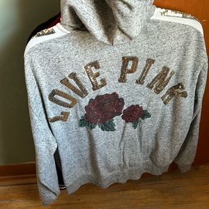 PINK Rose sequins sweatsuit